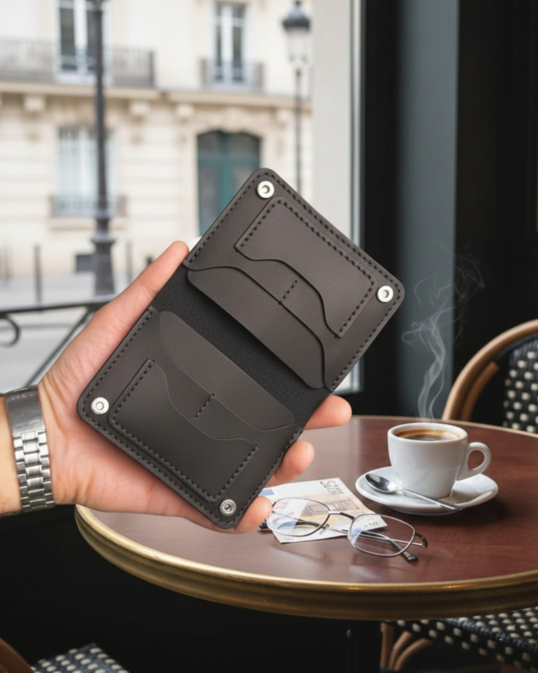 Portefeuille Maxi AYRENIX — Cuir Véritable